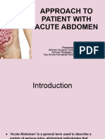 Approach To Patient With Acute Abdomen