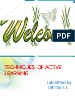 Techniques of Active Learning