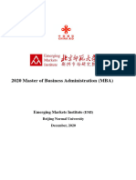 3-2020 Master of Business AdministrationBeijing Normal University