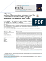 Azevedo A, Analysis of The Compactness and Properties of The Hardened State of Mortars With Recicled