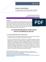 Lectura 16.2 - LA CULTURA ORGANIZACIONAL FACTOR CLAVE DE ÉXITO EN LAS EMPRESAS DEL SIGLO XXI