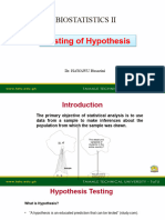 Introduction To Hypotheses Testing