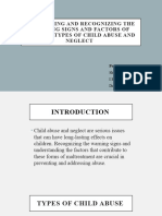 Identifying and Recognising The Warning Signs and Factors of Varying Types of Child Abuse and Neglect