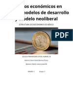 Modelos Económicos en México, Modelos de Desarrollo y Modelo Neoliberal