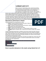 Stack Using Linked List in C