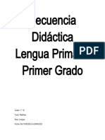 Secuencia Didáctica Lengua Primaria Primer Grado