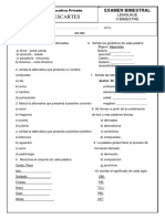 Examen Segundo - Lenguaje