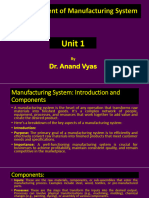 Management of Manufacturing System Unit 1