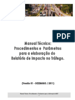 Manual Técnico - Procedimentos e Parâmetro P - Elaboração de Relatório de Impacto No Tráfego