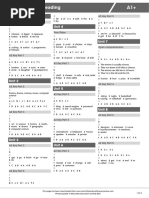 A1PLUS Exam Practice Reading Answer Key