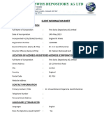 Cis First Swiss Depositiry Ag LTD 2023