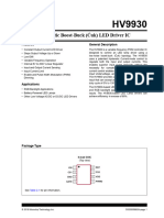 HV9930 Hysteretic Boost Buck (Cuk) LED Driver IC Data Sheet 20005682A