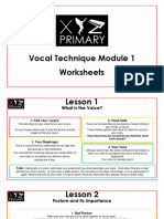 Vocal Technique Module 1 Worksheets