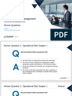 Operational Risk Management - Chapter 1 - Review Questions