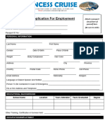 Share Princess Cruise Application For Employment