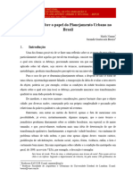 Reflexões Sobre o Papel Do Planejamento Urbano No Brasil