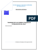 Diagrama de Flujo Sobre La Potabilización Del Agua