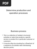 Determine Production and Operation Processes