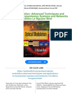 (PDF Download) Optical Modulation: Advanced Techniques and Applications in Transmission Systems and Networks 1st Edition Le Nguyen Binh Fulll Chapter