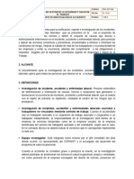 Procedimiento para La Investigación de Incidentes, Accidentes y Enfermedad Laboral (H)