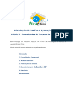 Módulo III - Formalidades Do Processo de Apuração Ética