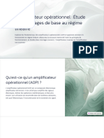 Amplificateur Opérationnel: Étude Des Montages de Base Au Régime Linéaire