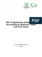 Guidance On Accounting For Minimum Taxes and Final Taxes