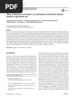 Effect of Vitamin A and Vitamin C On Attenuation of Ivermectin-Induced Toxicity in Male Wistar