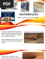 Materiales, Arena, Cemento, Cal, Grava, Varillas