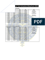 MAHIR Mock Test Schedule