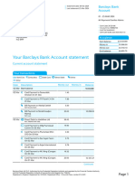 Barclay Bank Statement