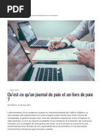 Qu'est-Ce Qu'un Journal de Paie Et Un Livre de Paie - J'apprends & J'entreprends !