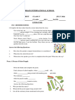 Brain International School: Literature Ch-3 (Homesickness)