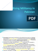 Rising Militancy in Pakistan