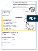 Provas 4º Bimestre 1º Ano