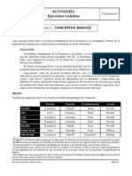 Ejercicios Resueltos Economía 1º - Tema 1