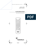 Manual Control Remoto Radioshack 4 in 1