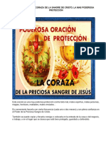 Oración de La Coraza de La Sangre de Cristo