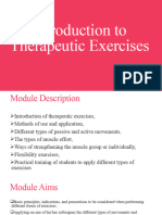 Introduction To Therapeutic Exercises