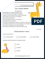 A Dona Girafa - Sequência Didática