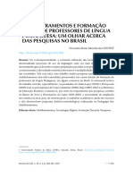 Multiletramentos E Formação Inicial de Professores de Língua Portuguesa: Um Olhar Acerca Das Pesquisas No Brasil