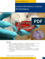 III PRACTICA DE LABORATORIO MICROBIOLOGIA DE ALIMENTOS 114 Crecimiento Microbiano y Criterios MB