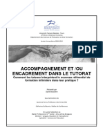 Accompagnement Et /ou Encadrement Dans Le Tutorat