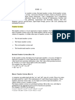 CAP Unit-1 Number System Notes