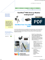 RAinwise PWS Direct To Weather Underground