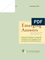 Emerging Answers Research Findings On Programs To Reduce Teen Pregnancy and Sexually Transmitted Diseases