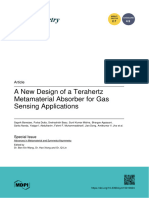 A New Design of A Terahertz Metamaterial Absorber For Gas Sensing Applications