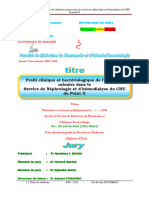 Profil Clinique Et Bactériologique de L'infection Urinaire Dans Le Service de Néphrologie Et D'hémodialyse Du CHU Du Point G