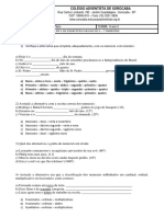 6ºC - Gramática - Lista de Exe - 1ºbimestre - 2018 PDF