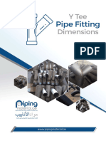 Y Tee Pipe Fitting Dimensions